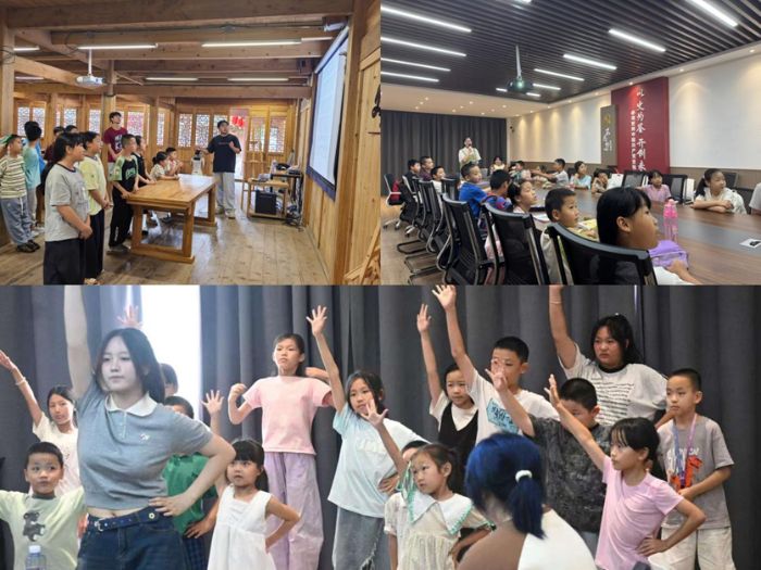 图 2实践团成员为孩子们准备了丰富多彩的拓展课程